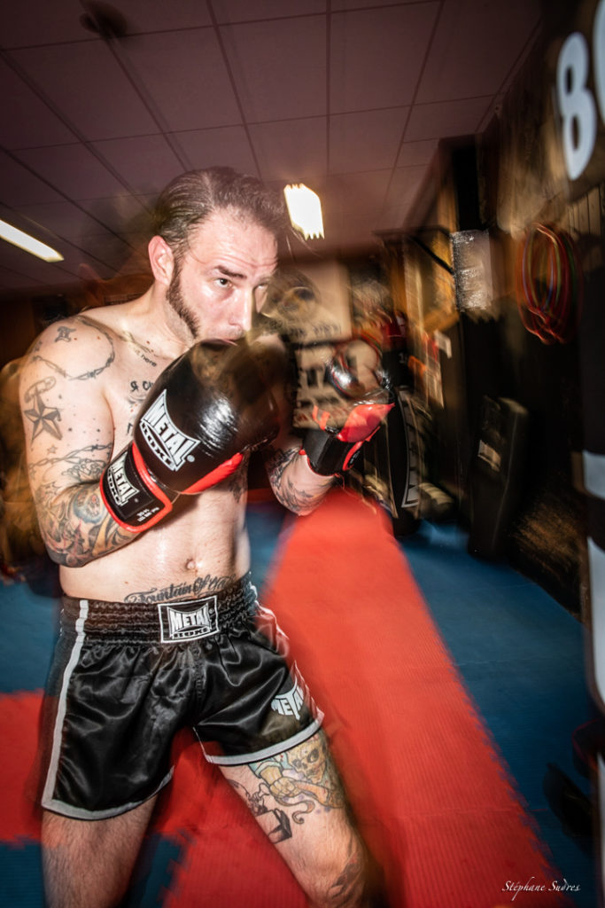 Boxeur en salle d'entrainement à Toulouse